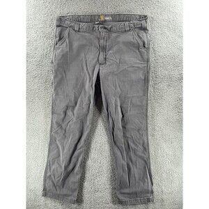 Carhartt Utility Carpenter Relaxed Fit Pants Mens 42x32 Gray Work Pockets Canvas
